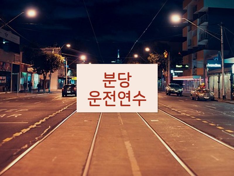 분당운전연수 후기
