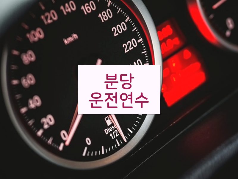 분당운전연수 후기