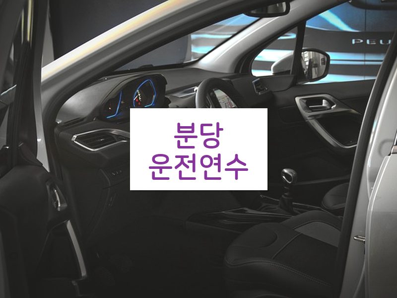 분당운전연수 후기