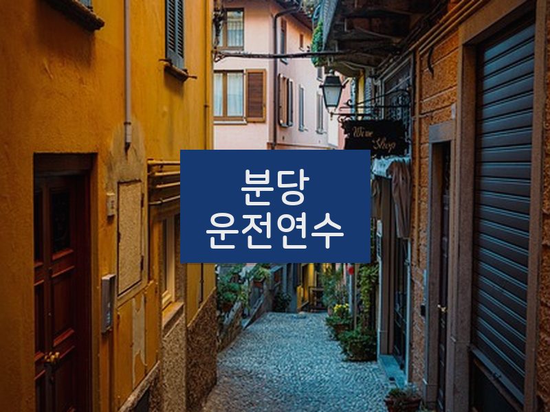 분당운전연수 후기