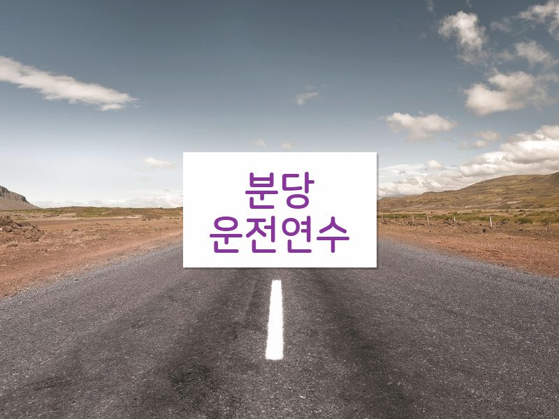 분당운전연수 후기
