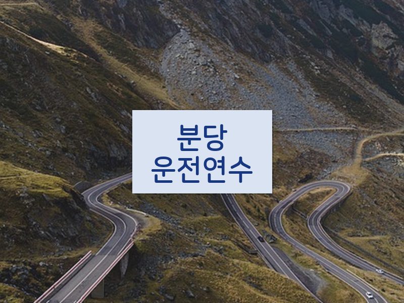 분당운전연수 후기
