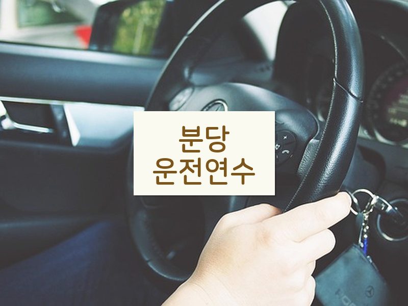분당운전연수 후기
