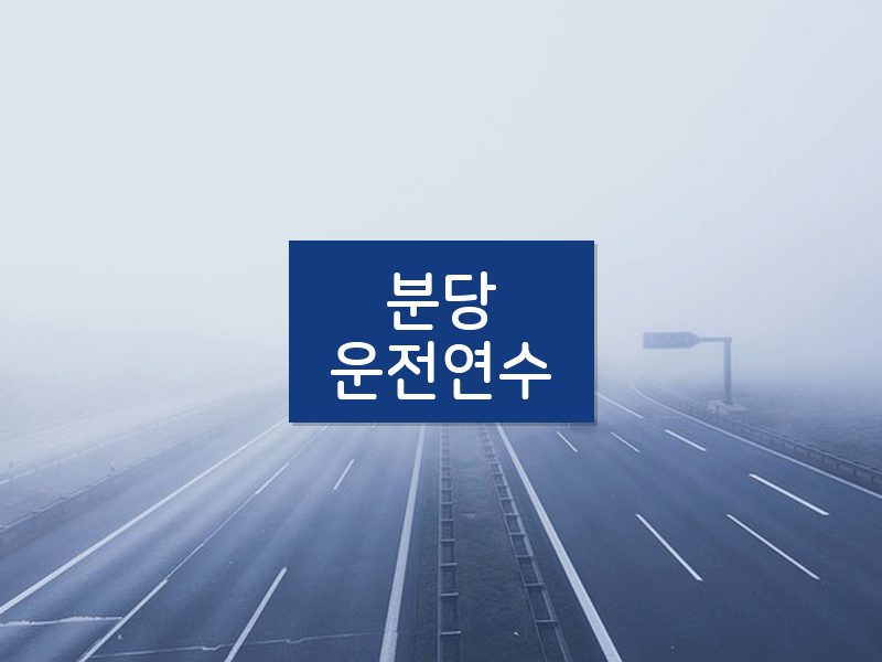 분당운전연수 후기