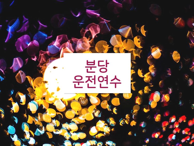 분당운전연수 후기