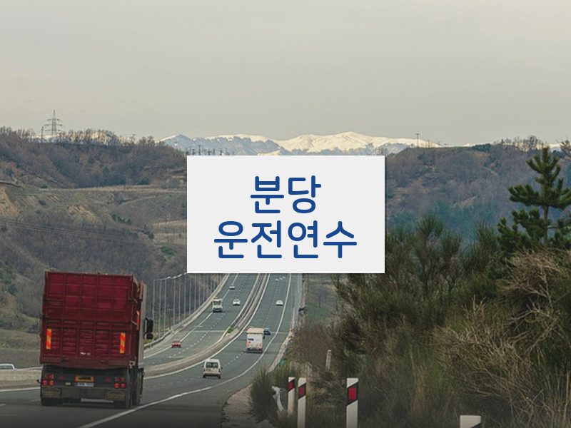 분당운전연수 후기