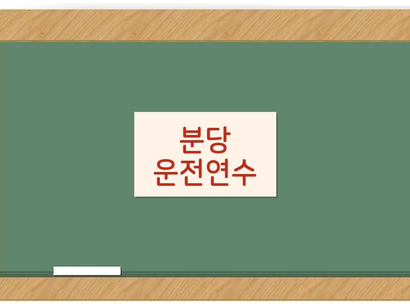 분당운전연수 후기
