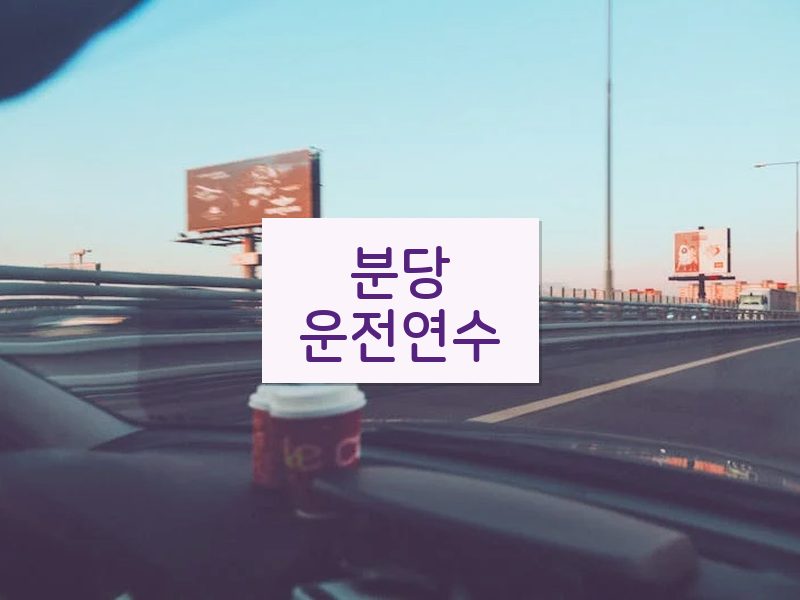 분당운전연수 후기