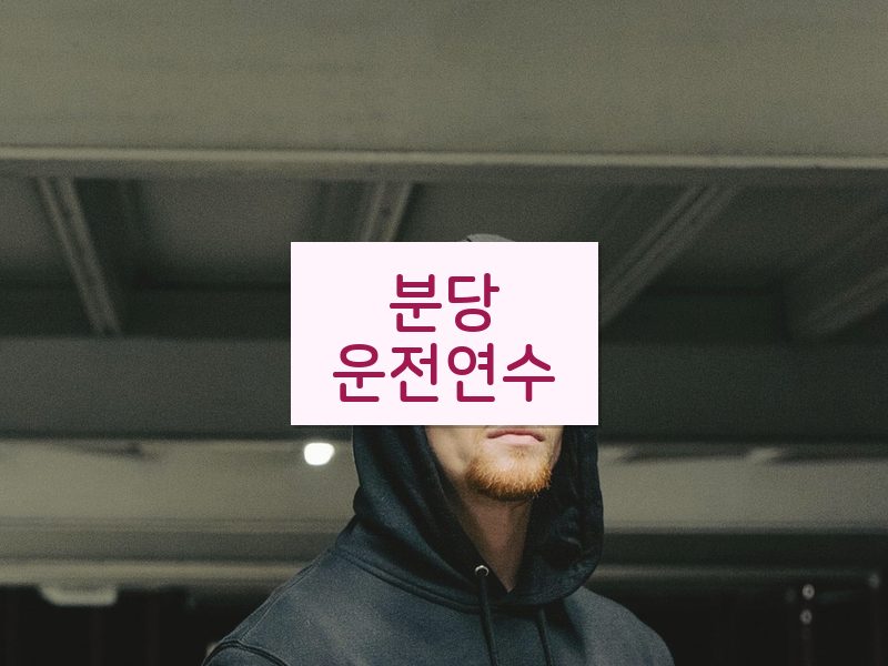 분당운전연수 후기