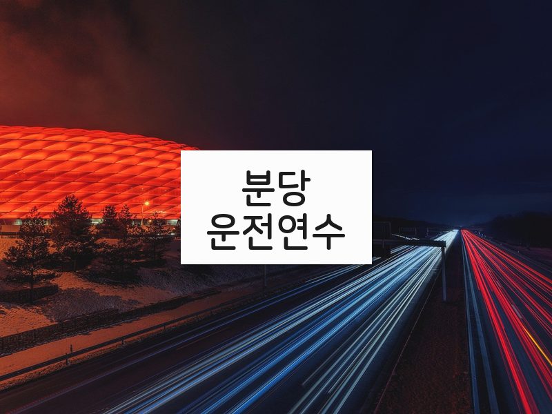 분당운전연수 후기