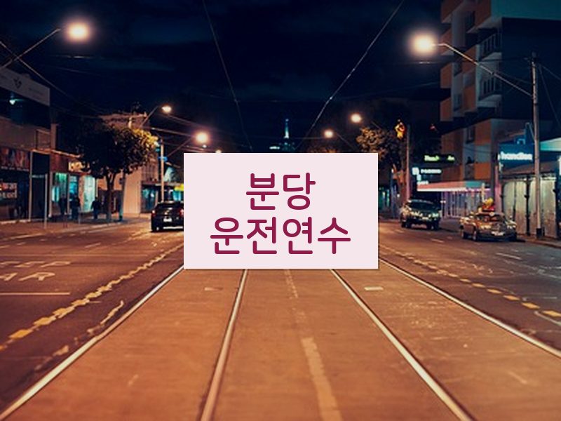 분당운전연수 후기