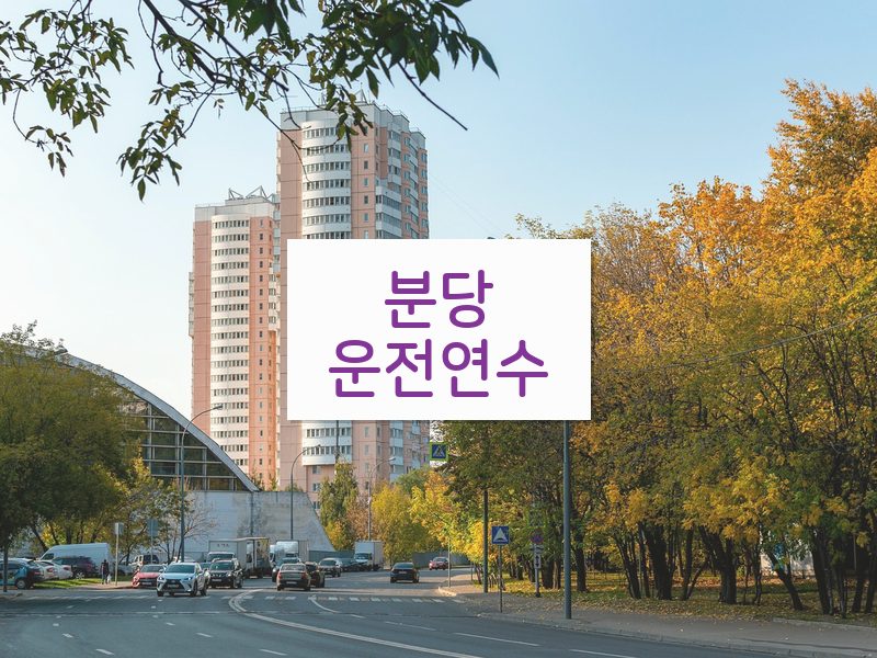 분당운전연수 후기