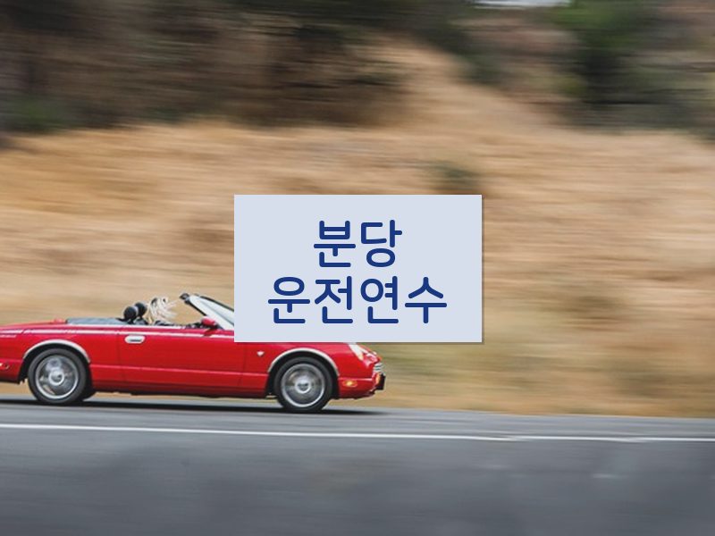 분당운전연수 후기