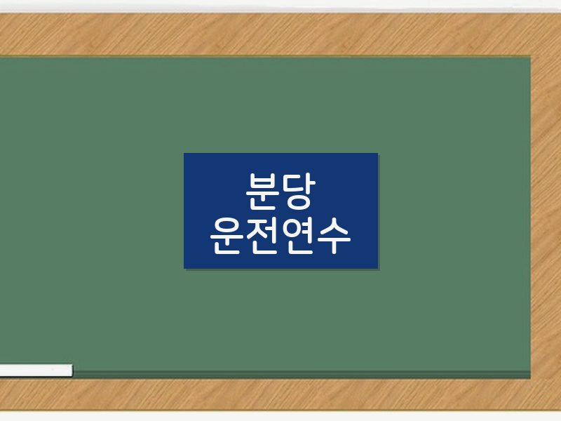 분당운전연수 후기