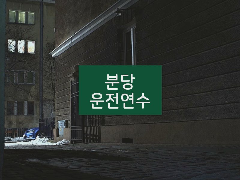 분당운전연수 후기