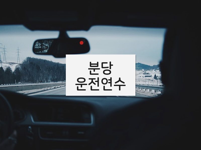 분당운전연수 후기