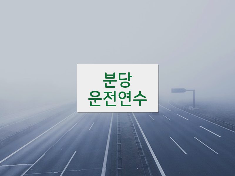분당운전연수 후기