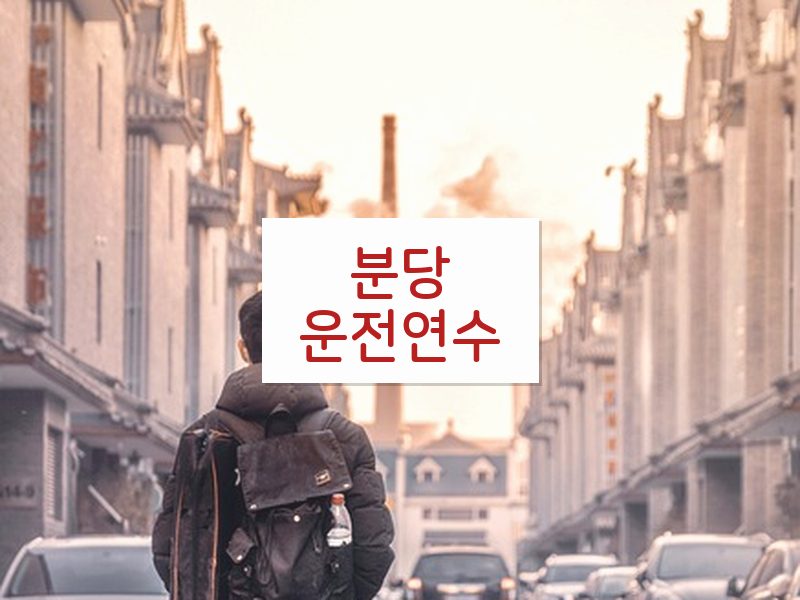 분당운전연수 후기
