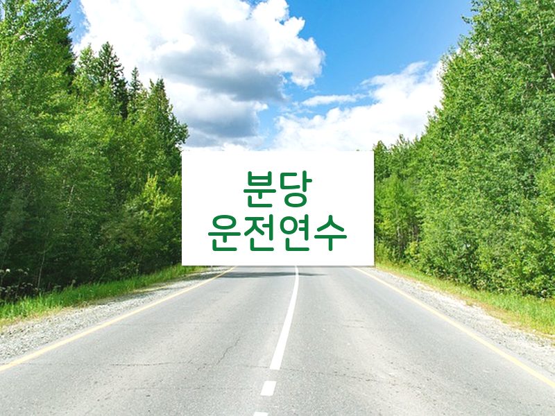 분당운전연수 후기