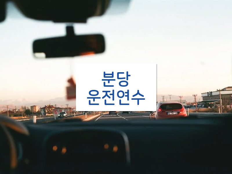 분당운전연수 후기