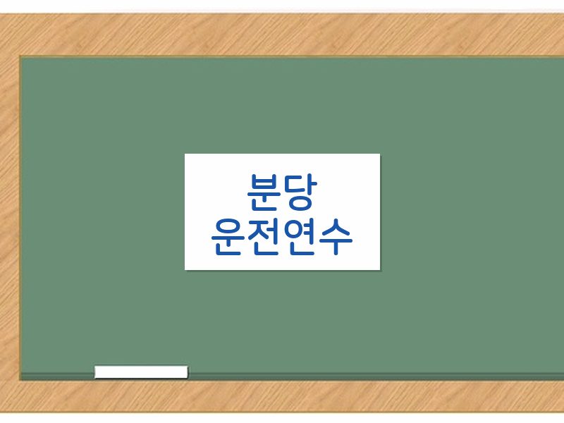 분당운전연수 후기