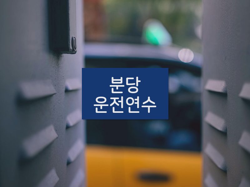 분당운전연수 후기