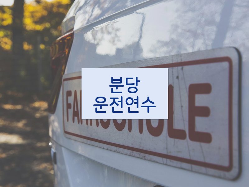 분당운전연수 후기