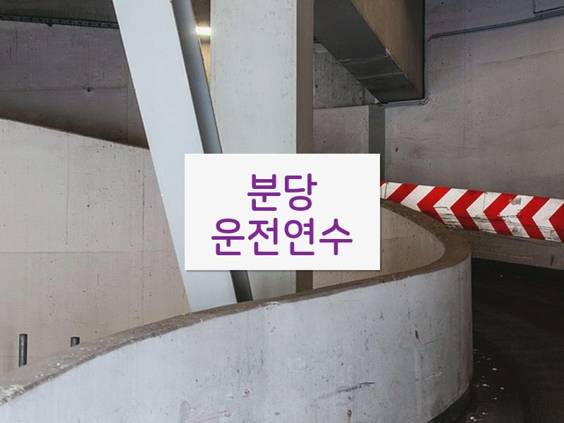 분당운전연수 후기