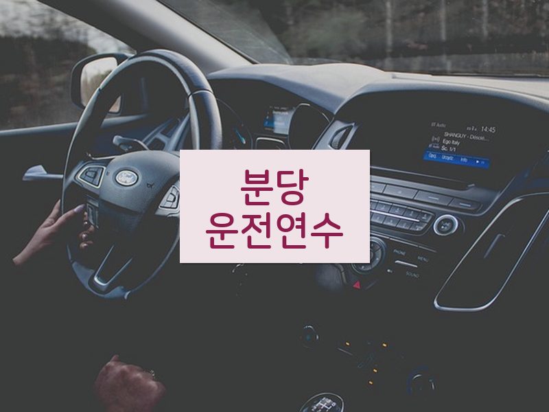 분당운전연수 후기