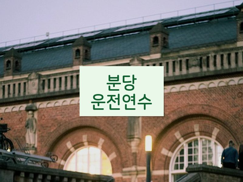 분당운전연수 후기