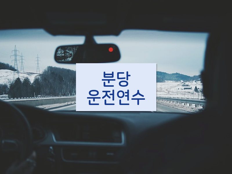 분당운전연수 후기