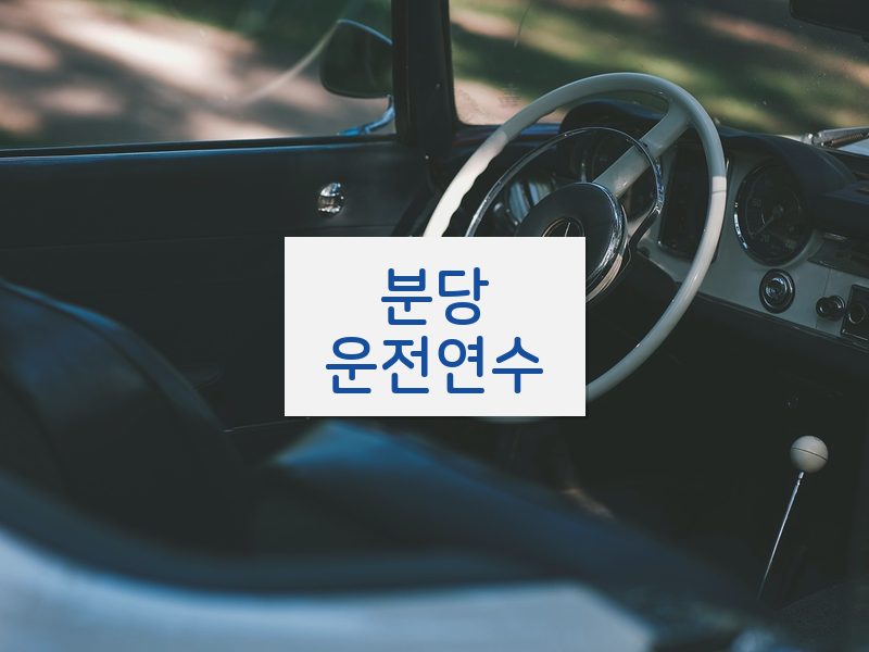 분당운전연수 후기