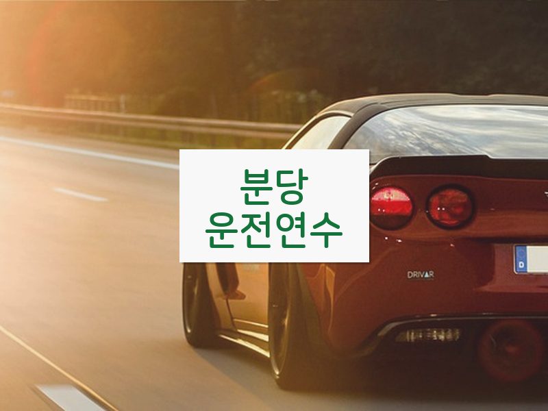 분당운전연수 후기