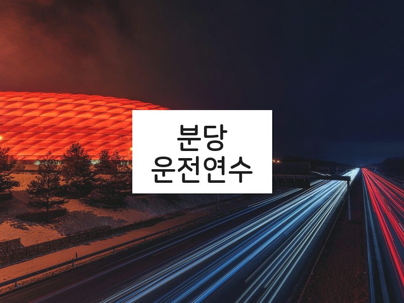 분당운전연수 후기