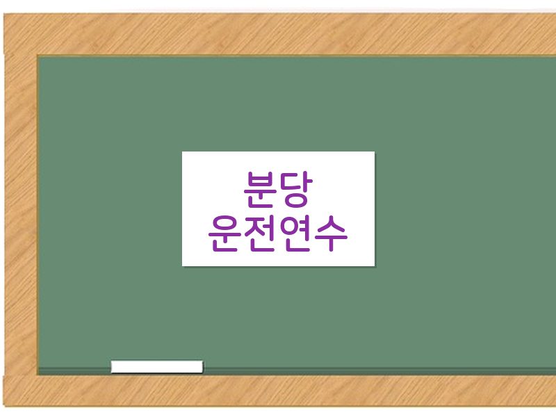 분당운전연수 후기