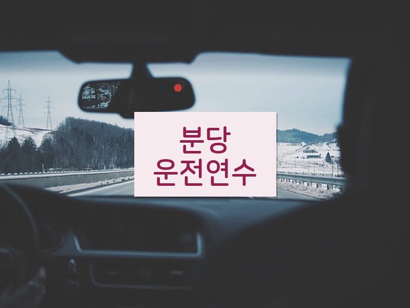분당운전연수 후기