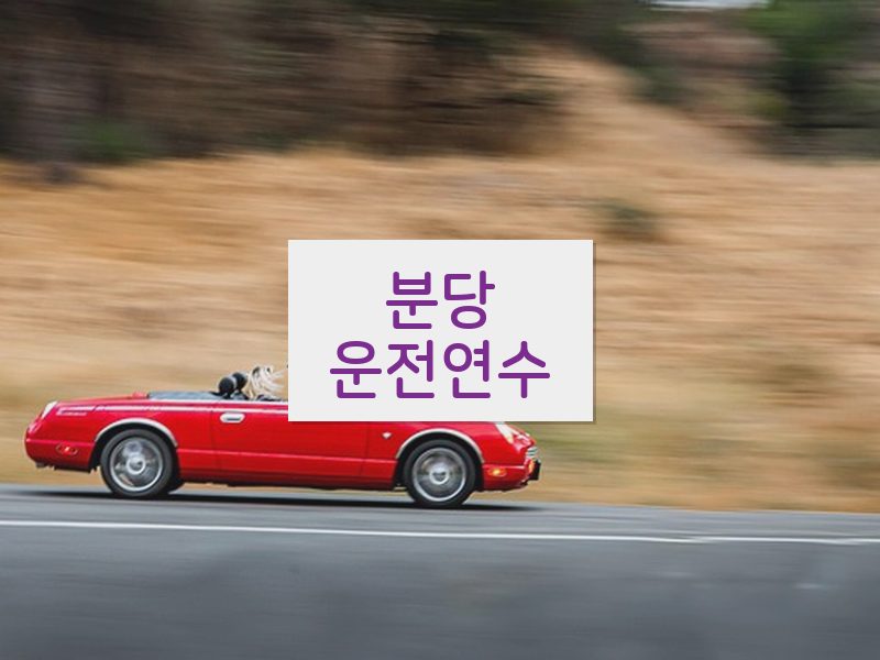 분당운전연수 후기