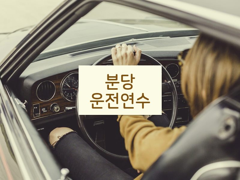 분당운전연수 후기