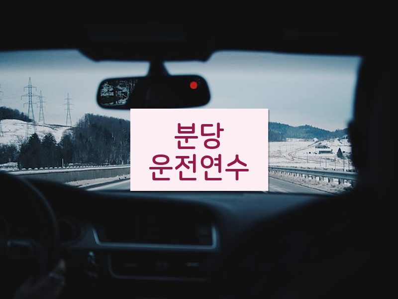 분당운전연수 후기