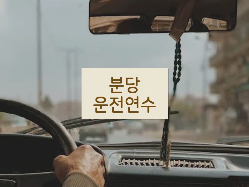 분당운전연수 후기