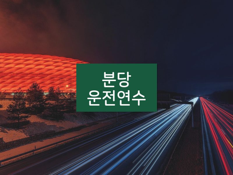 분당운전연수 후기
