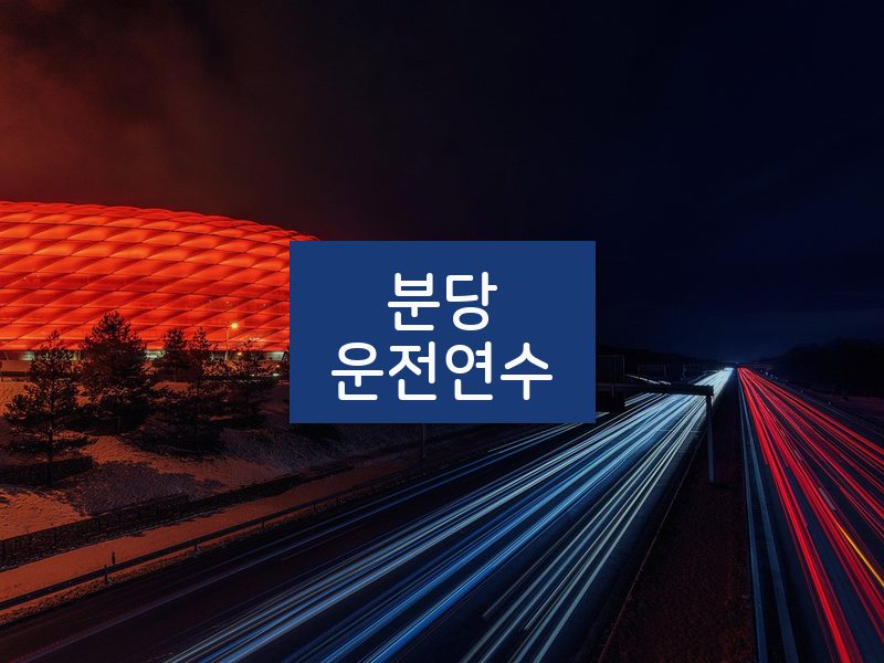 분당운전연수 후기
