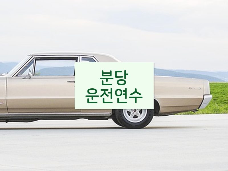분당운전연수 후기
