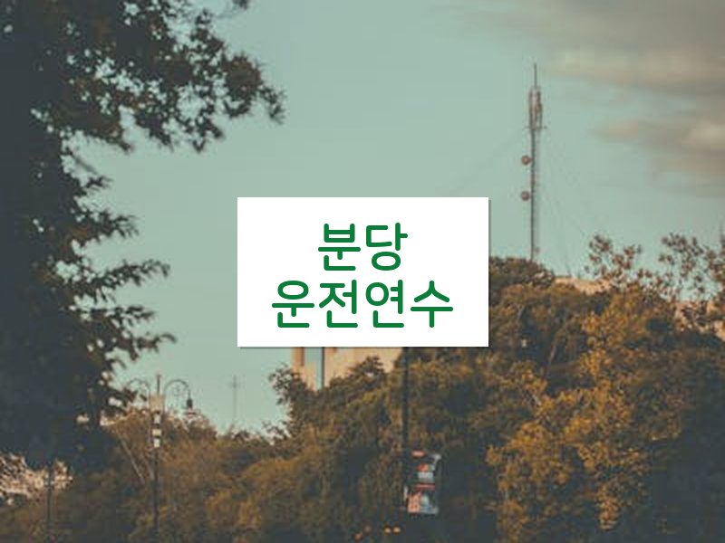 분당운전연수 후기