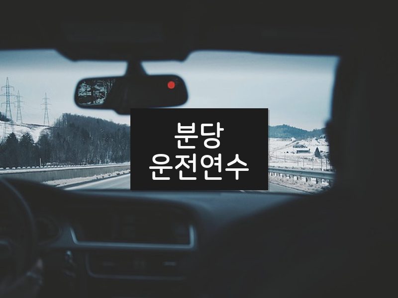 분당운전연수 후기