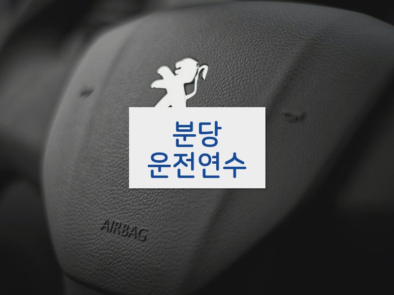 분당운전연수 후기