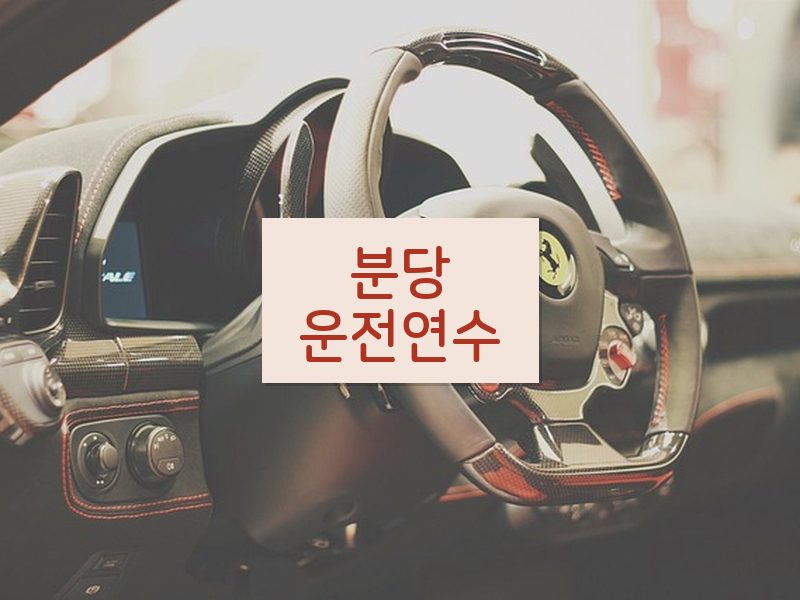 분당운전연수 후기