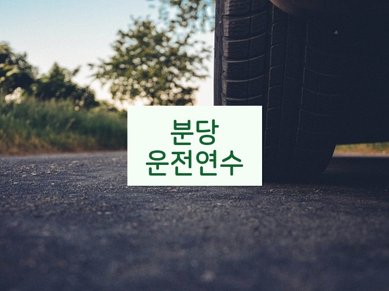 분당운전연수 후기