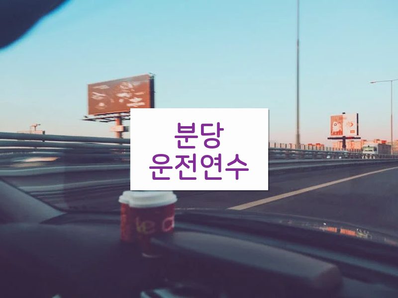 분당운전연수 후기
