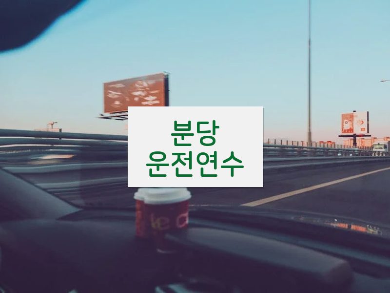 분당운전연수 후기